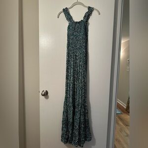 Skylar + Madison Floral Green Flared Jumpsuit